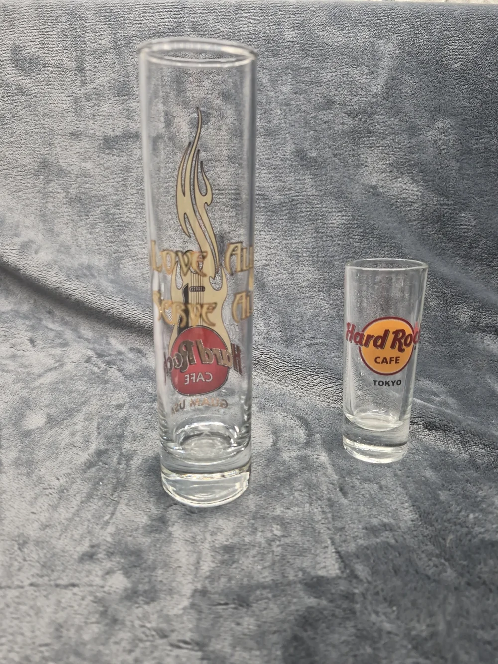 Hard Rock Cafe Guam Hi-Ball Glass & Tokio Cafe Shoot Glass